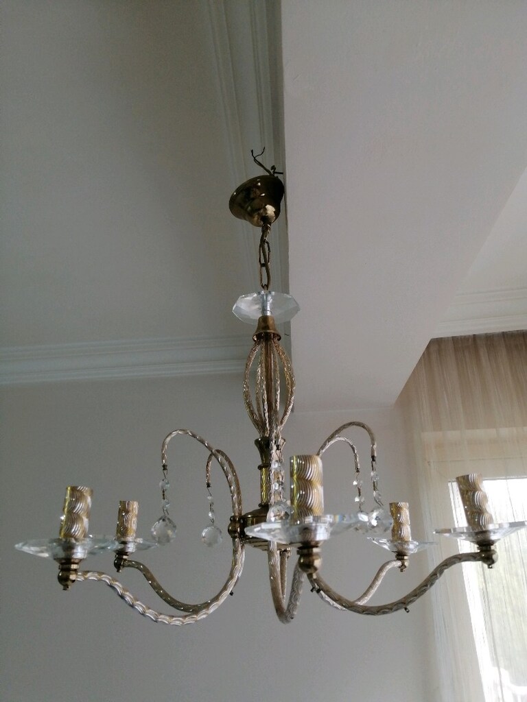 VİNTAGE 6 Kollu Kristal Lüks Avize - 8