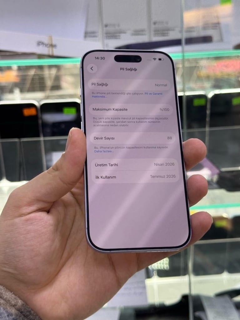 21 AY APPLE TR GARANTİLİ İPHONE 17 256GB PİL 100 - 6