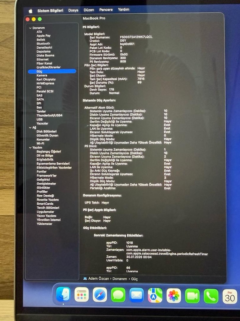 MacBook Pro / i9 / 16 inç / 16 GB Ram / 1 TB Ssd - 3