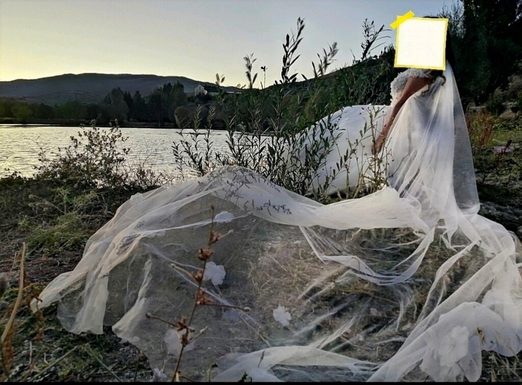simli çiçekli gelinlik - 2