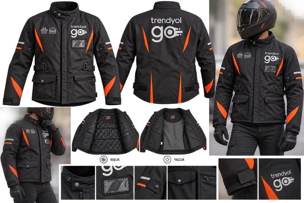 Trendyol Go Siyah Motorcu Montu - 2