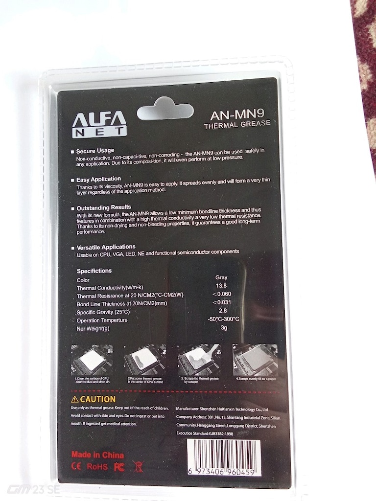 Alfa 13.8 W/mk Yüksek Kaliteli Termal Macun 3 gr - 2