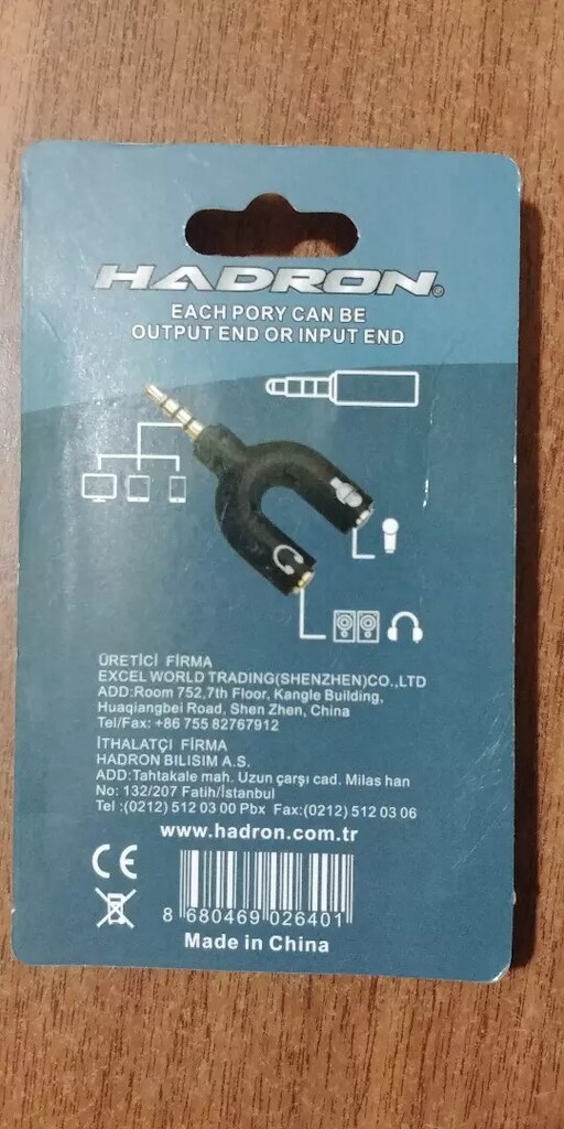 Mikrofon Kulaklık Adaptör Aux To 2AUX M-F2 - 4