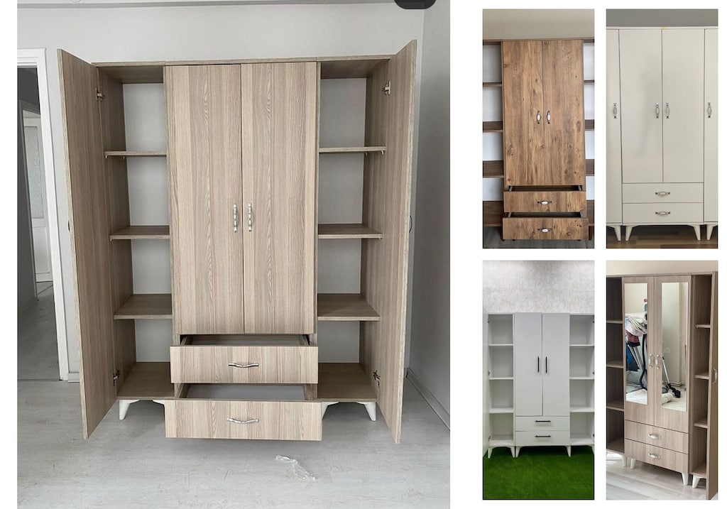 4 kapaklı elbise dolabı kqsizazdfv - 5
