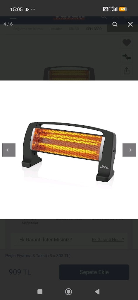 sıfır Sinbo infrared ısıtıcı - 4