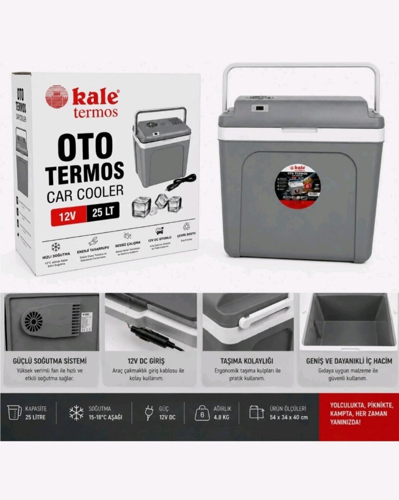25 Litre 12V Oto Buzdolabı Termos- Portatif, Elektrikli, Oto Şarj - 5