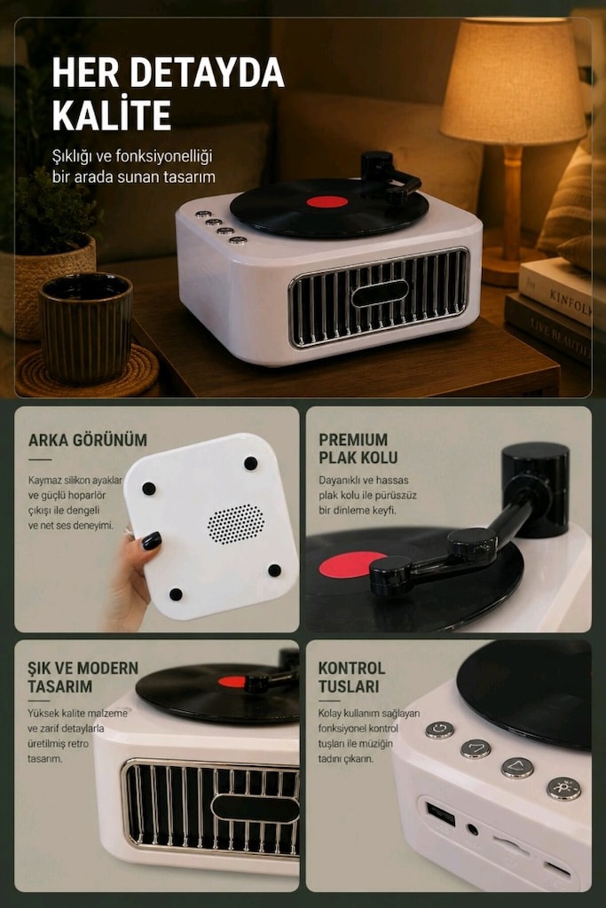 Nostaljik Pikap Tasarımlı Bluetooth Hoparlör - 5