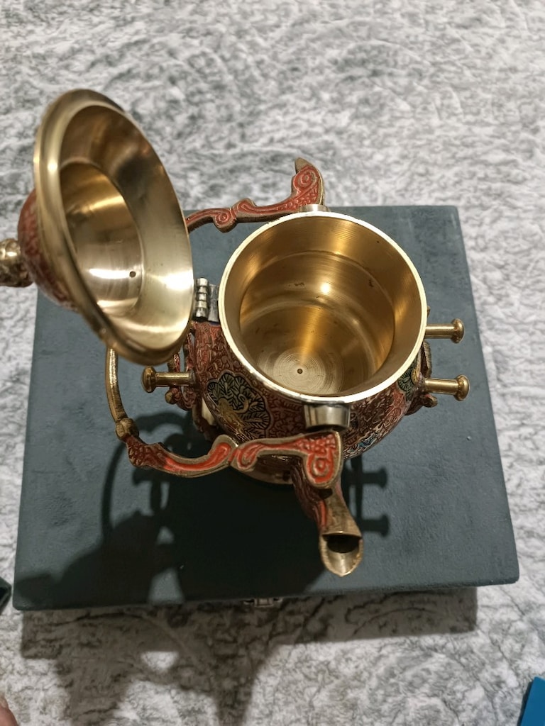 Pirinç mine kalem işçiliği semaver(çaydanlık) - 7