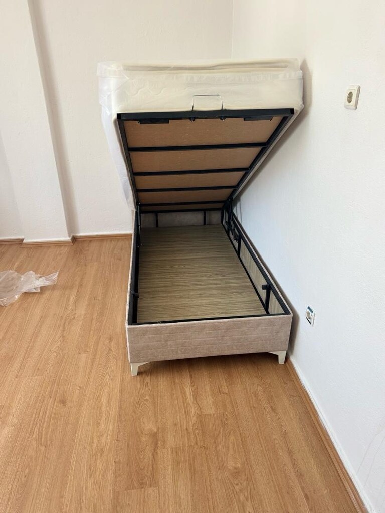 Tek kişilik yatak baza başlık set halinde - 7