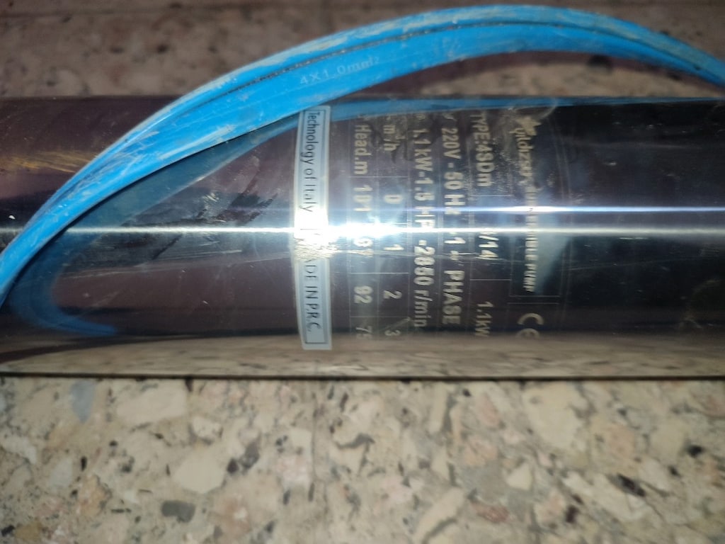 Yıldızsu 1.5 HP Dalgıç Pompa + Pano (Pompa Kısmı 1.5 Aylık - Sıfır Aya - 6