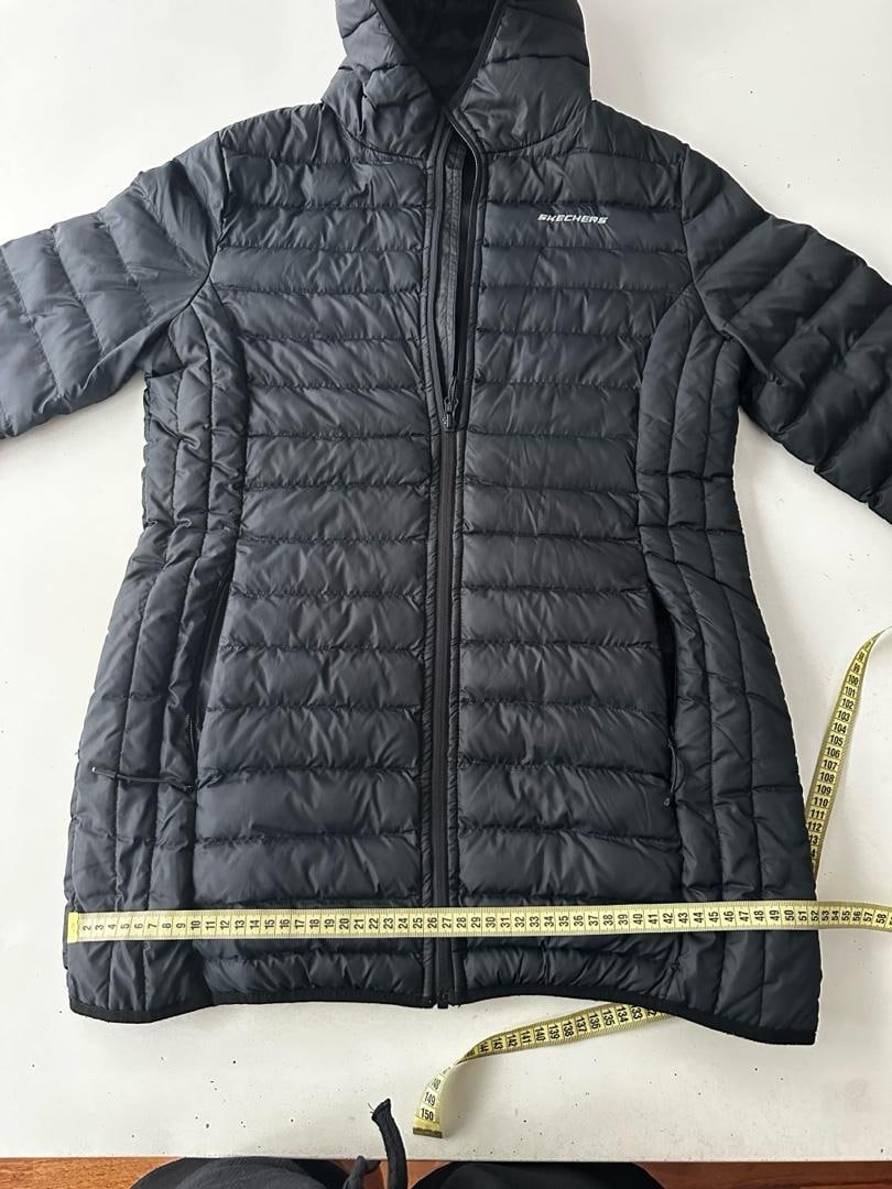 skechers maxi kadın siyah mont - 7