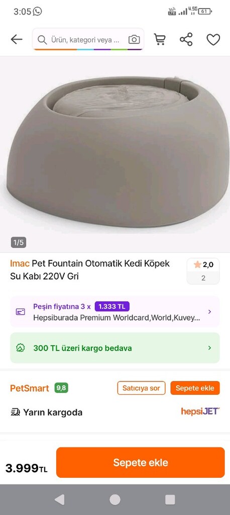 IMAC KEDİ KÖPEK OTOMATİK SULUK - 4