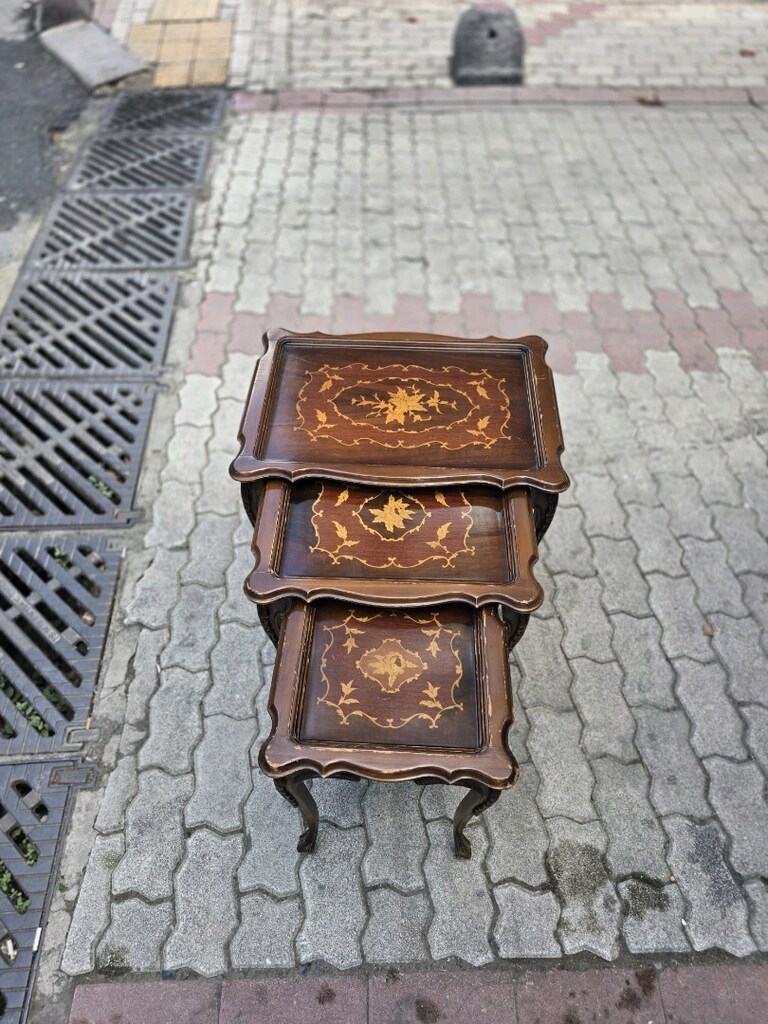 Klasik Marküterili Zigon Sehpa - 6