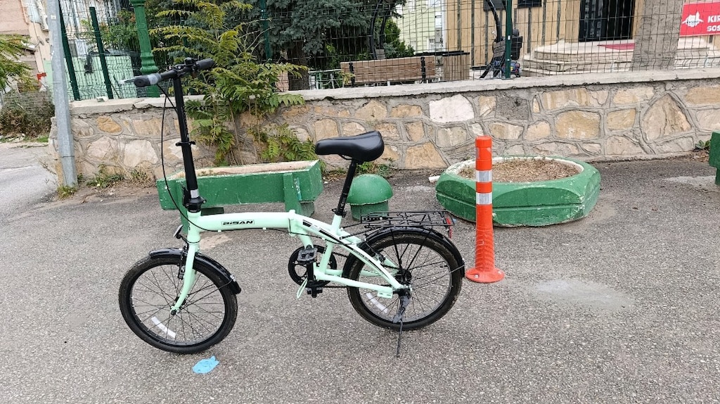 Sıfır Ayarında Bisan Twin Katlanır Bisiklet (Mint Yeşili) - 8