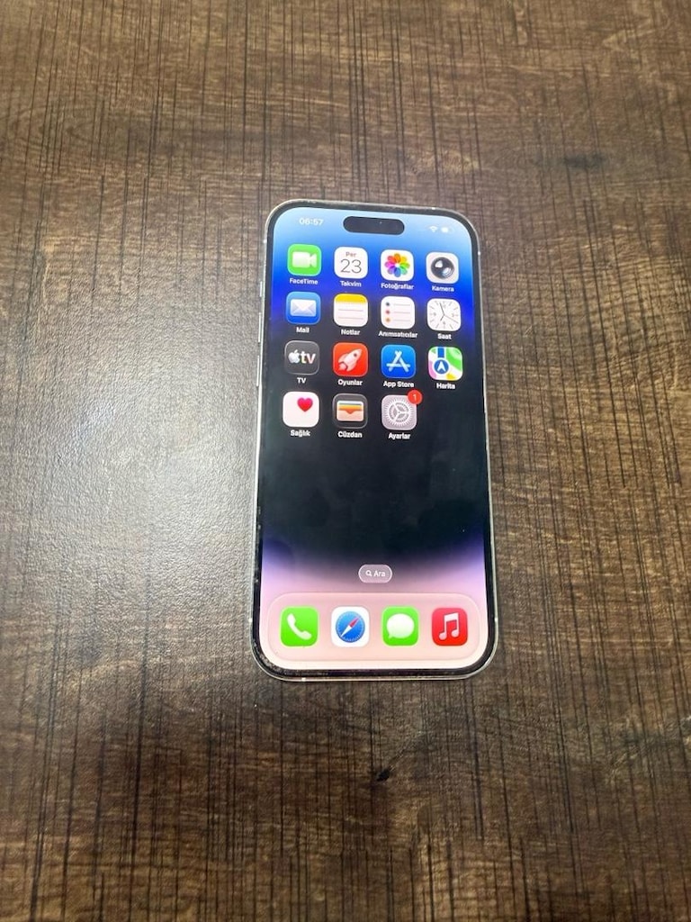 İPHONE 14 PRO 128 GB GÜMÜŞ PİL 93 YURTİÇİ FATURALI HATASIZ DEĞİŞENSİZ - 2