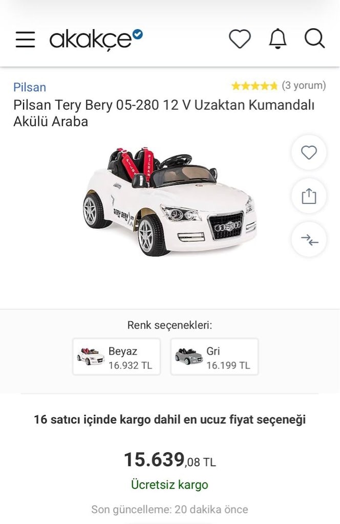 pilsan terry berry 12 volt akülü araba - 8