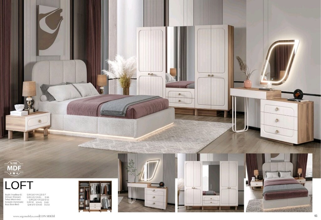 Yeni Sezon Yatak Odası Takımı SIFIR MDF KAPIDA ÖDEME - 8