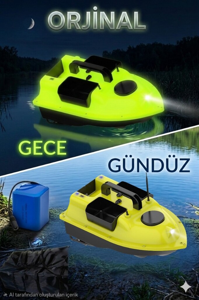 yemleme botu 16 konum yuvarlak kapak 18.000 mah batarya orjınal ürün - 3