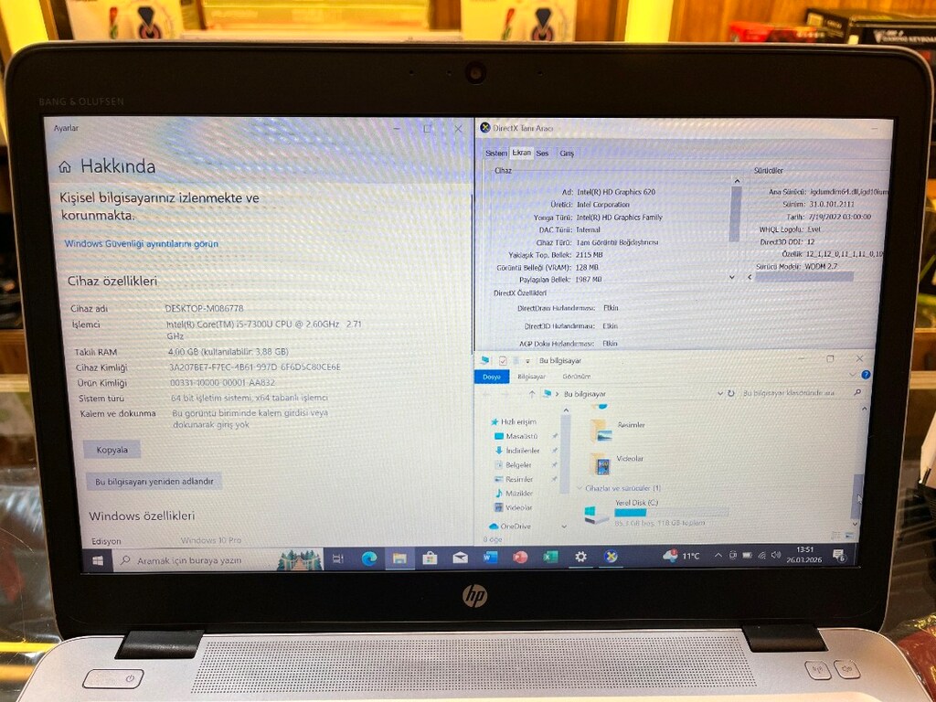 HP ELİTEBOOK İ5 İŞLEMCİ UZUN PİL ÖMRÜ OFİS BİLGİSAYARI - 7