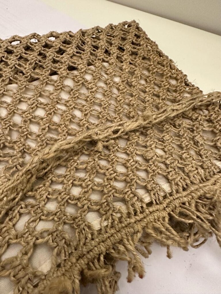 Çanta makrome 35 cm 25 cm içi astarlı fermuarlı el yapımı - 14