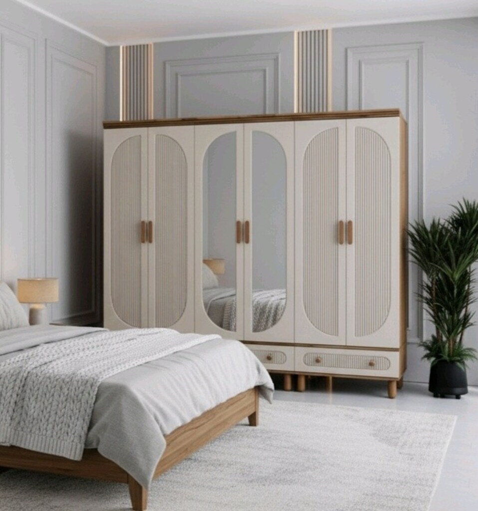 Bohem Gardırop, 6 Kapılı MDF Dolap, 6 Kapaklı MDF Gardırop SIFIR - 3