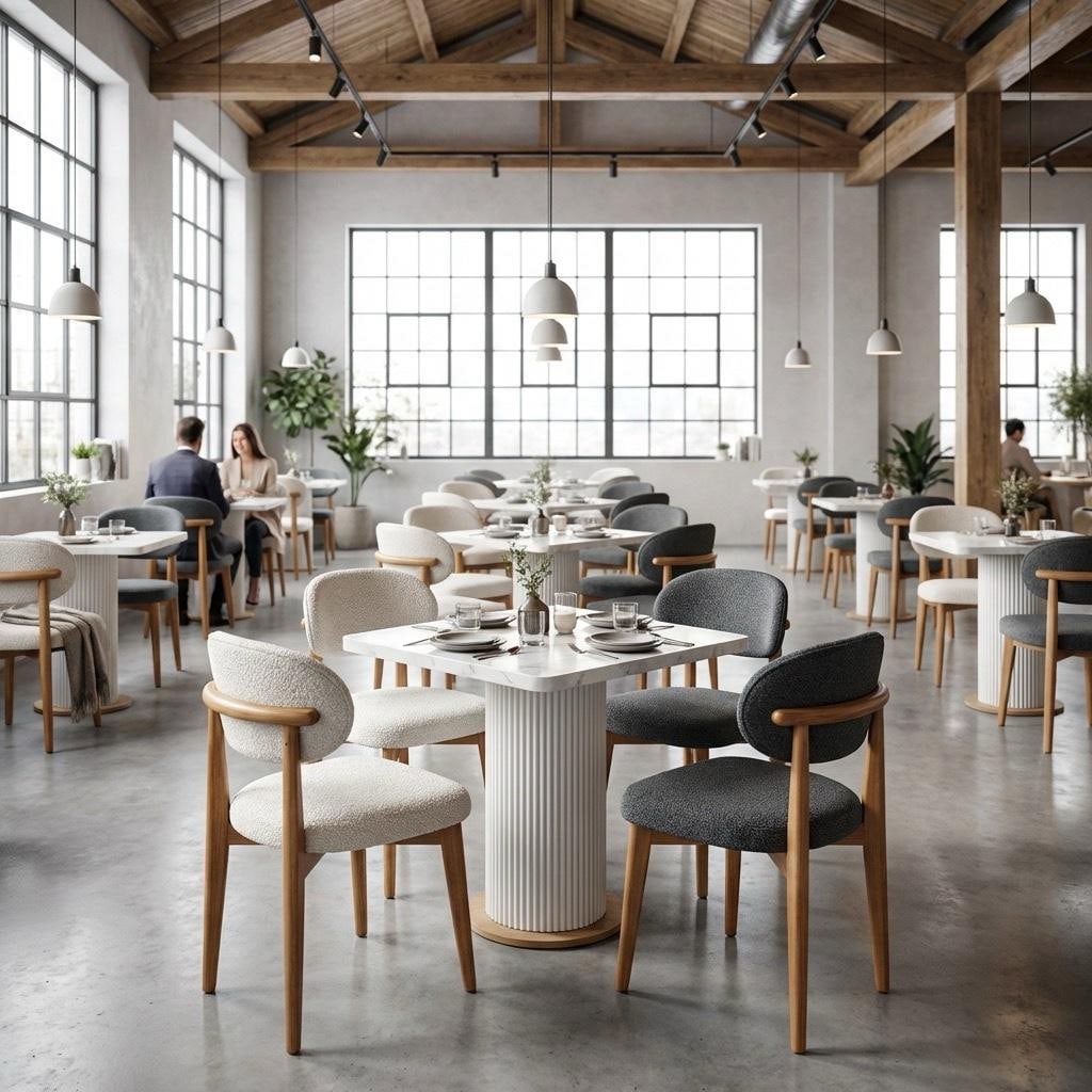 İMALATTAN KAFE RESTORAN OTEL LOKANTA MASA SANDALYE SETİ - 7