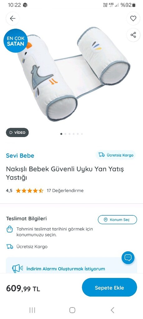 bebek yan yatis yastigi - 2