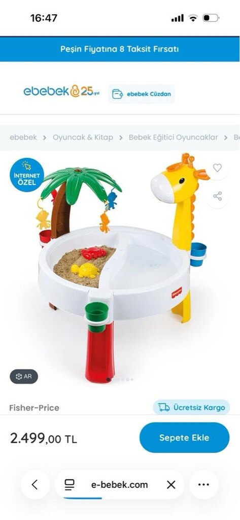 Fisher Price Su ve Kum Aktivite Masası - 3