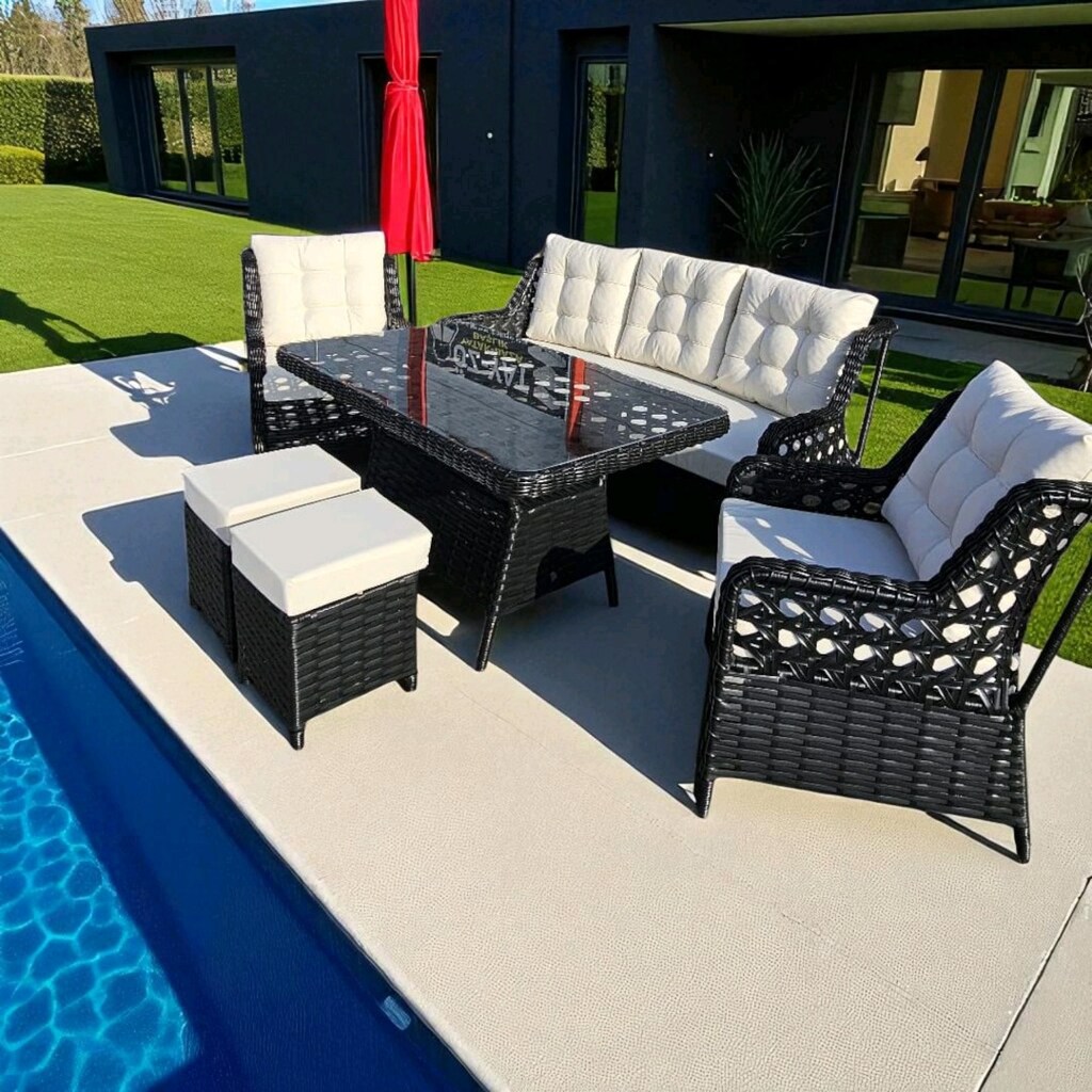 rattan mobilya, balkon oturma grubu - 9