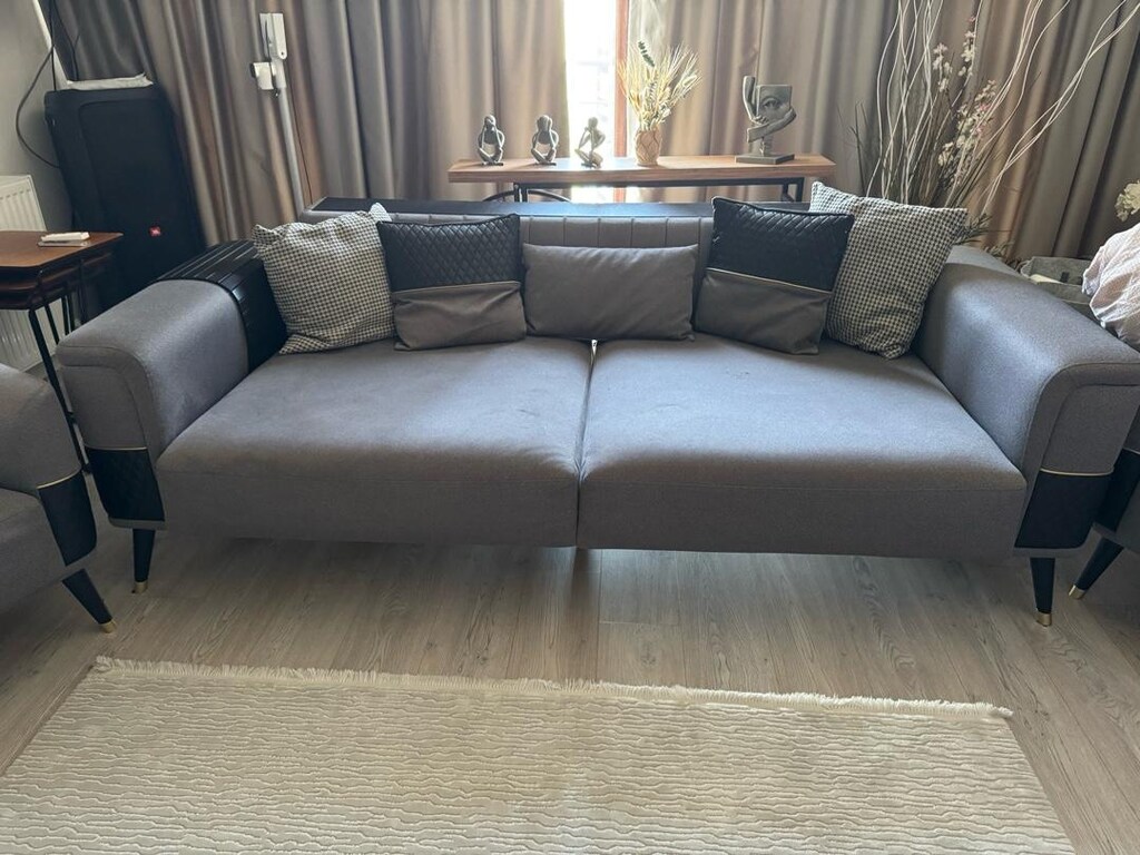 Modern Koltuk Takımı (1 adet 3’lü + 2 Berjer + Sehpa) Çok Temiz & Şık - 3