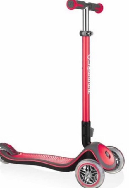 Globber Elite Deluxe 3 tekerlekli kırmızı çocuk Scooter
