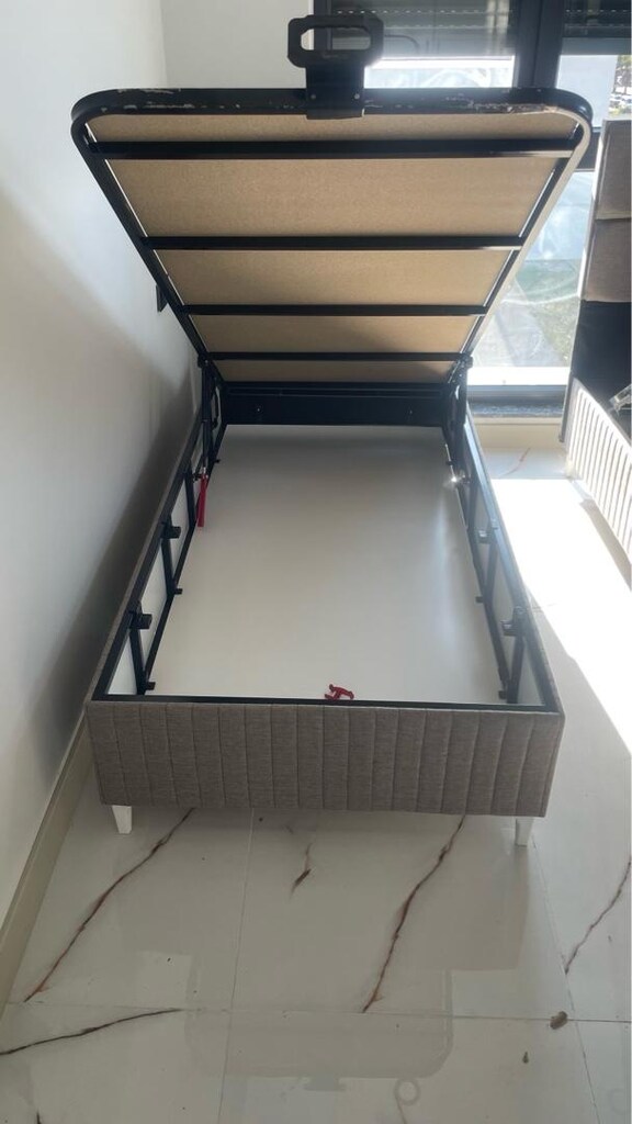 Tek kişilik baza başlık ortopedik pedli yatak - 6