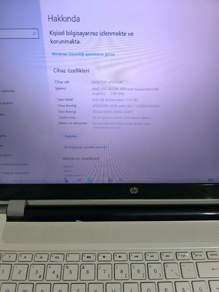 A10 işlemci 8 GB RAM 256 GB SSD 2 GB ekran kartı batarya sağlam - 5