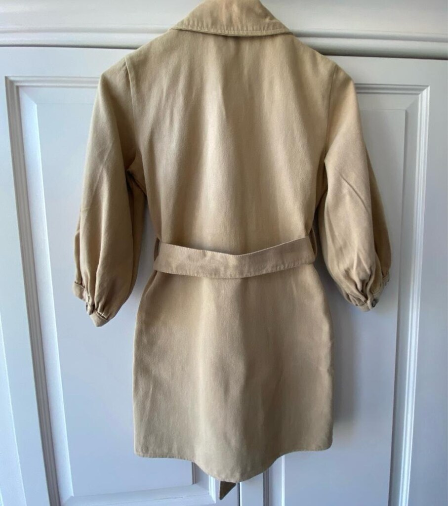 Trendyol Kadın Camel Cepli Kuşaklı Gabardin Gömlek Elbise - 5