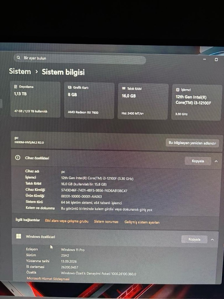 Rx 7600 12100F 180hz pivot 16Gb Ram full set - 4