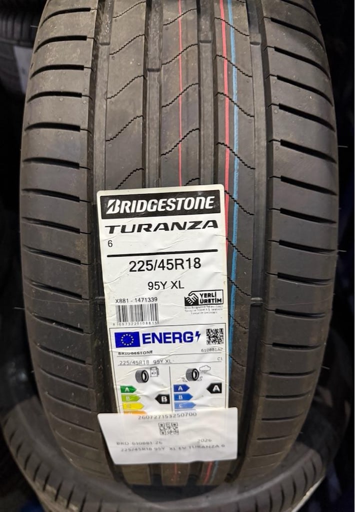 225/45R18 BRİDGESTONE TURANZA 6 (DOT:12/26) 4 ADET FİYATIDIR - 2