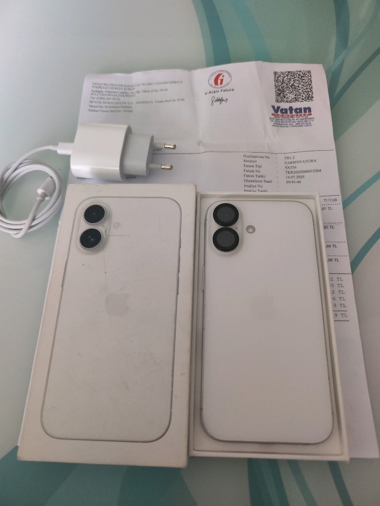 KARTA TAKSİT 14.07.2027 GARANTİLİ İPHONE 16 128 GB PİL 91 KUTU FATURAL - 2