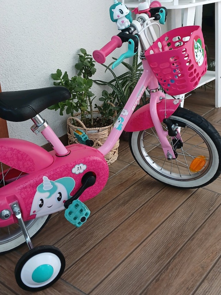 btwin çocuk bisikleti 14 jant Decathlon YENİ GİBİ Ön Sepetli - 8