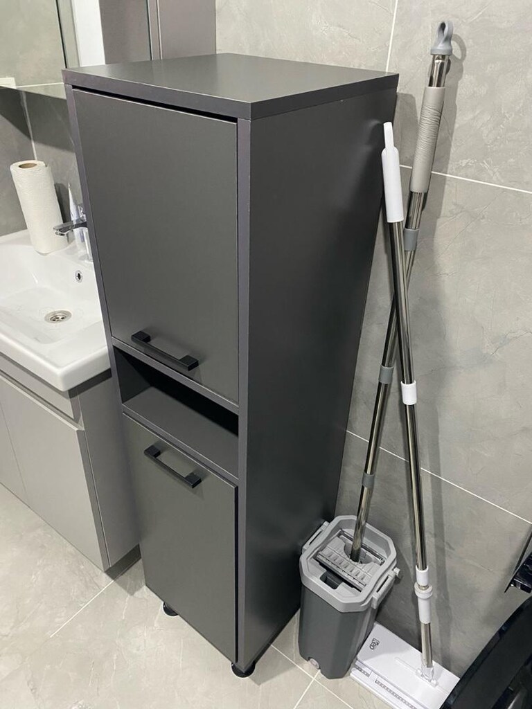 Kirli Sepetli Çok Amaçlı Banyo Dolabı - 3