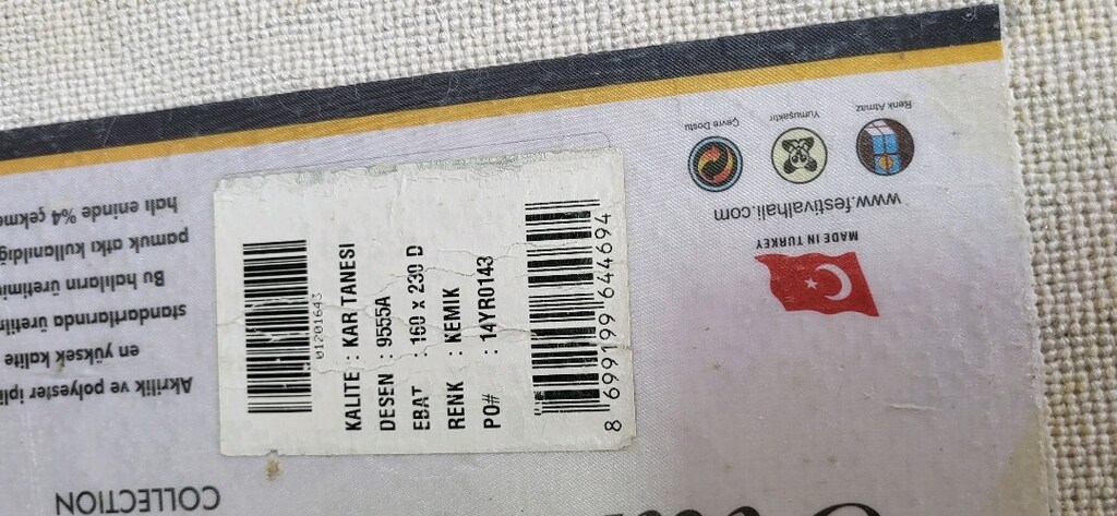 Beyaz Simli ipek Halı - 10