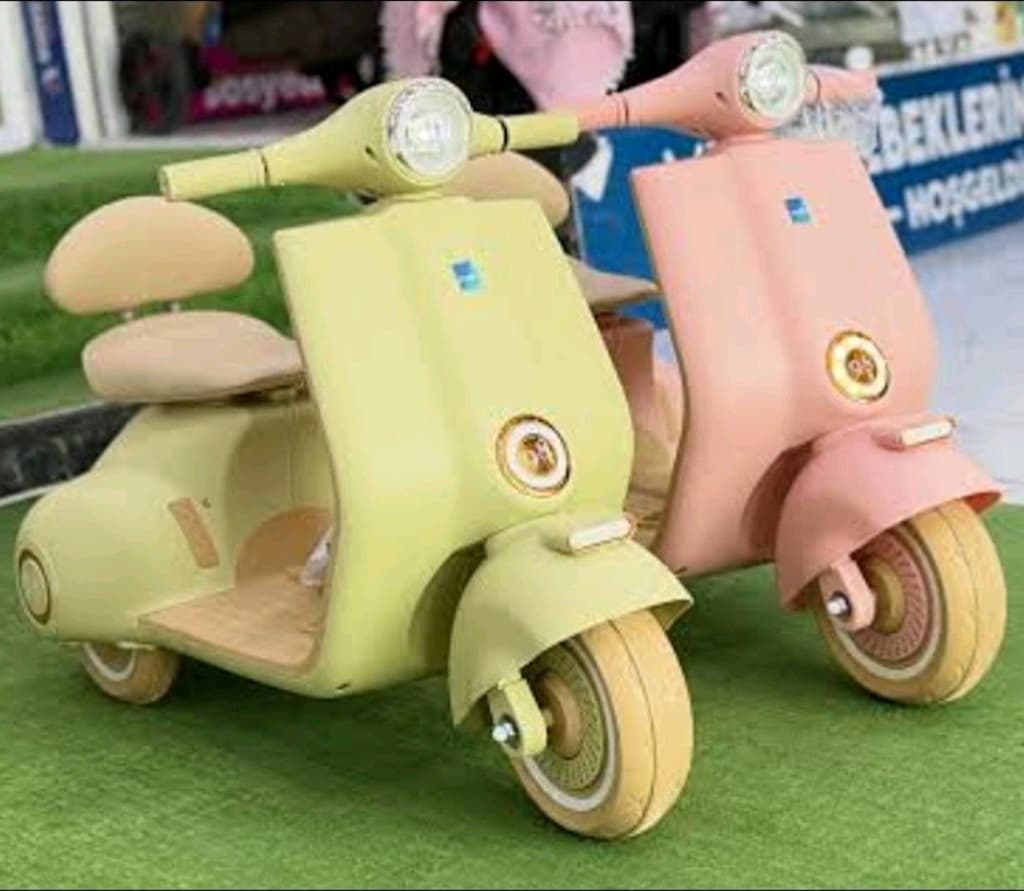 (AnkaCar çocuk oto galeri) KAMPANYA VESPA 12+12 KUMANDALI AKÜLÜ ARABA - 7