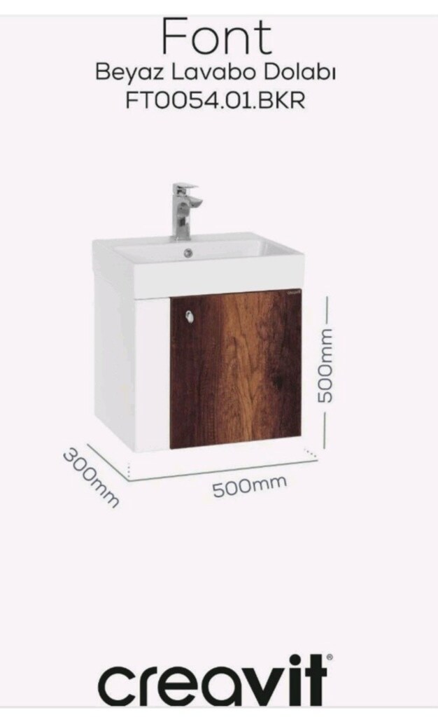 creavit marka banyo dolabı takım sıfır kutusunda - 3
