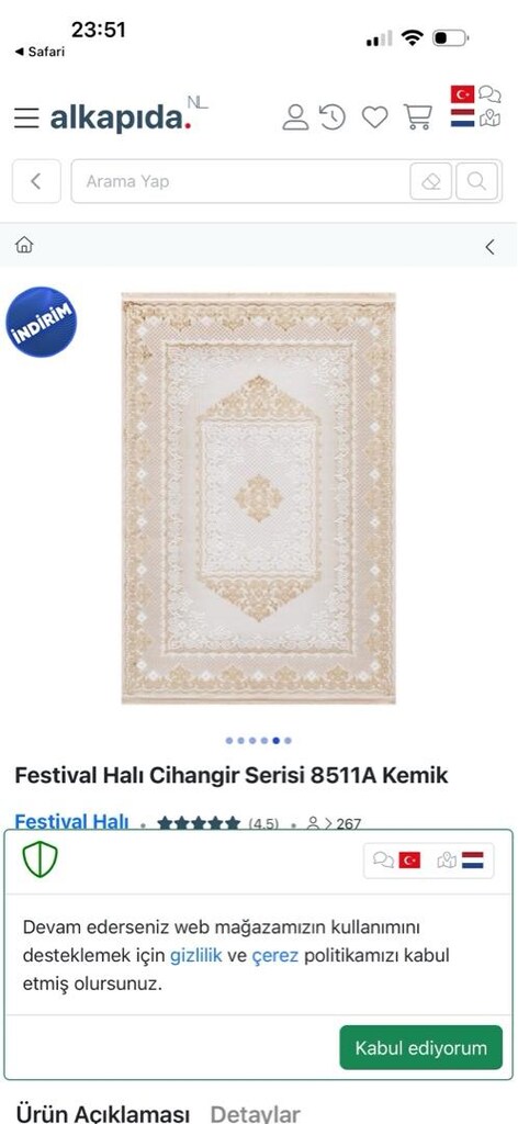 festival halı Cihangir serisi 6m2 salon halısı - 2