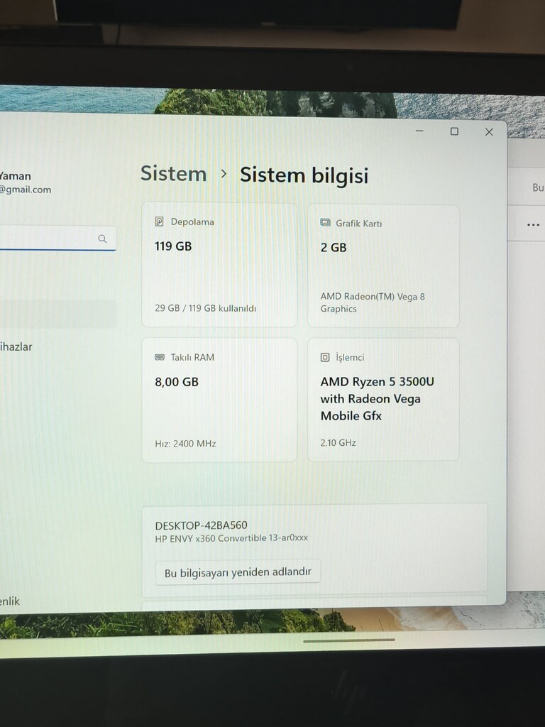 HP X360 DOKUNMATİK EKRAN - RYZEN 5 İŞLEMCİ - 8GB DDR4 - 17
