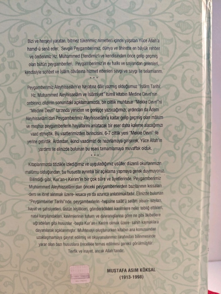 peygamberler tarihi 2 cilt bir arada... m. asım köksal - 7