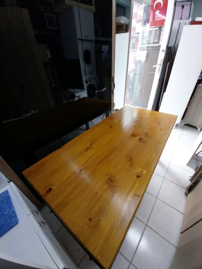 Kalın Kesim masif çam tabla Masa - 3