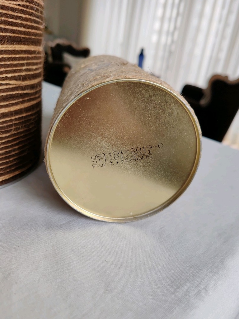 EL YAPIMI TENEKE METAL KUTU TÜRK KAHVESİ NESCAFE HASIR KAPLAMALI ÖZEL - 4