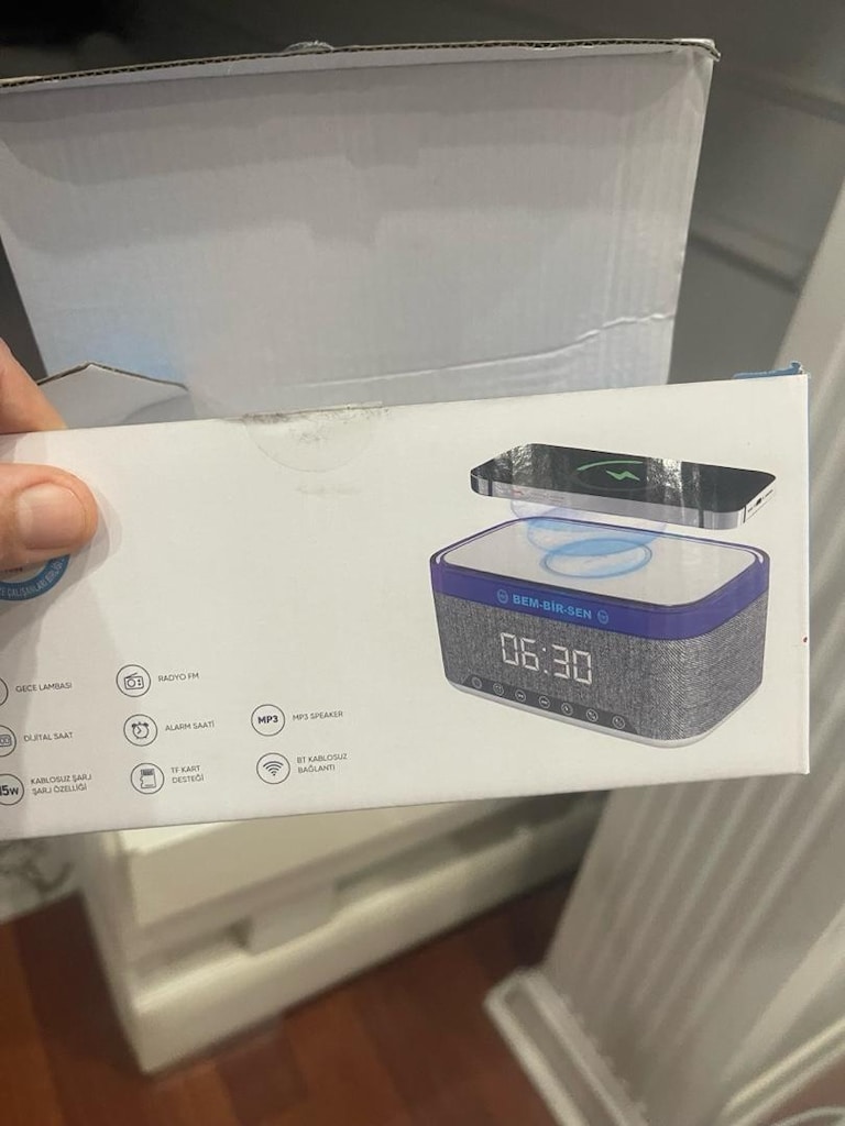 MP3 kablosuz Radyolu Bluetooth lu Ses bombası saat /alarm/sd kart/usb - 3