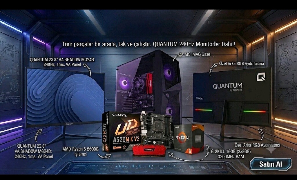 Muhteşem --Ekran Kartsız Sistem Ryzen 5 5600G