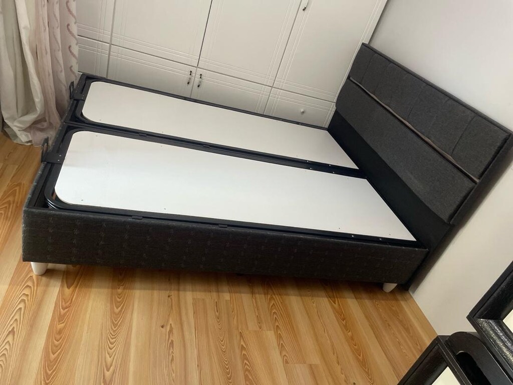 Çift kişilik baza başlık pedli ortopedik yatak - 3
